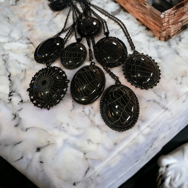 Real Spider Web Cabochons (Large)