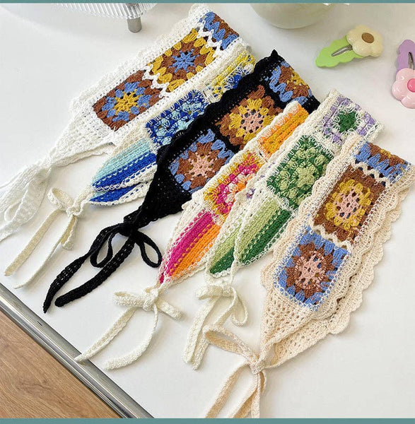 Handmade Crochet Boho Headband - Summer's Perfect Accessory: GREEN