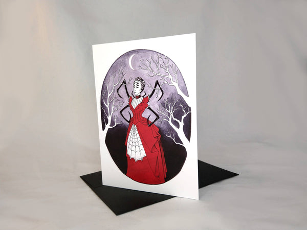 Greeting Card - Spider Victorian: Black Envelope