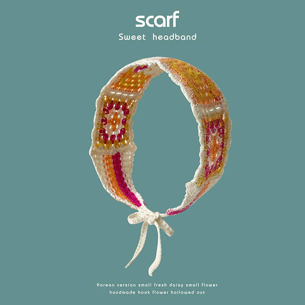 Handmade Crochet Boho Headband - Summer's Perfect Accessory: GREEN