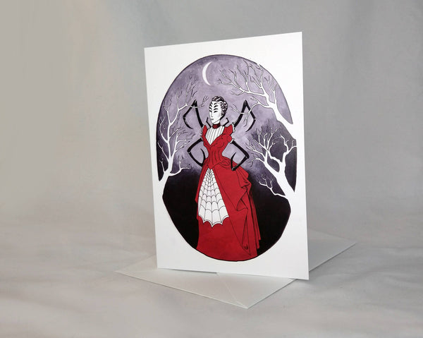 Greeting Card - Spider Victorian: Black Envelope