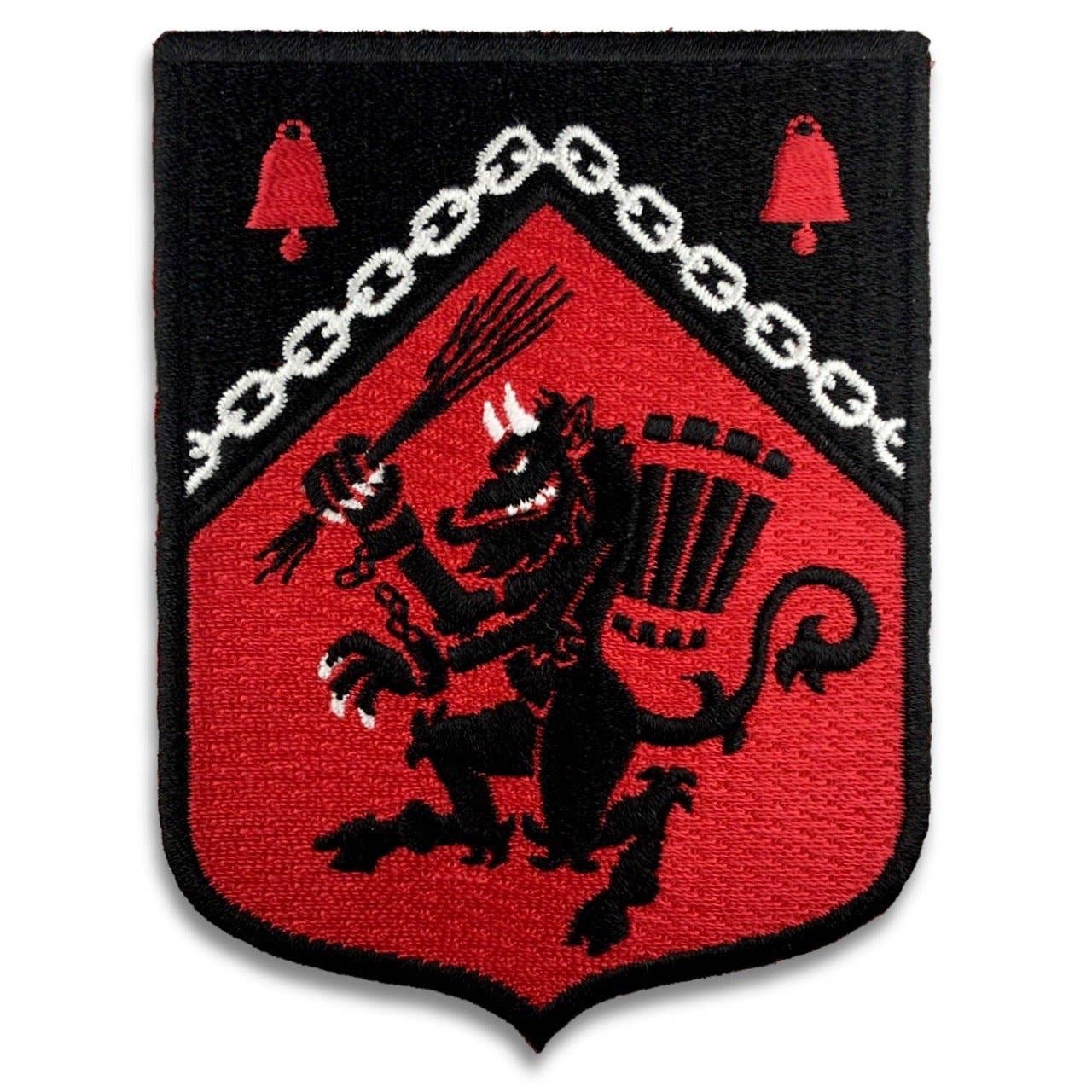 Krampus Rampant Heraldic Shield Embroidered Patch