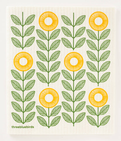 Sunflowers Swedish Dishcloth