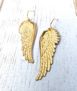 Gold Wing Earrings Gold Angel Wings