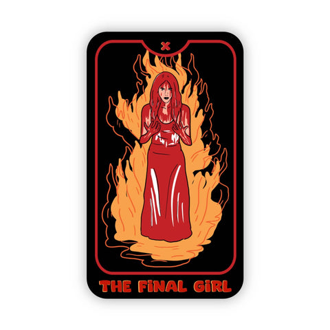 "The final girl" horror halloween sticker