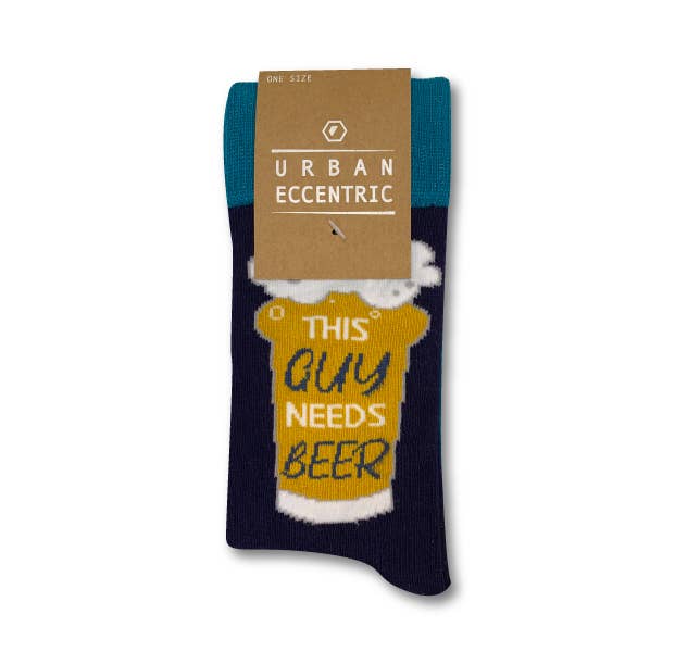 Unisex "This Guy Needs A Beer" Socks