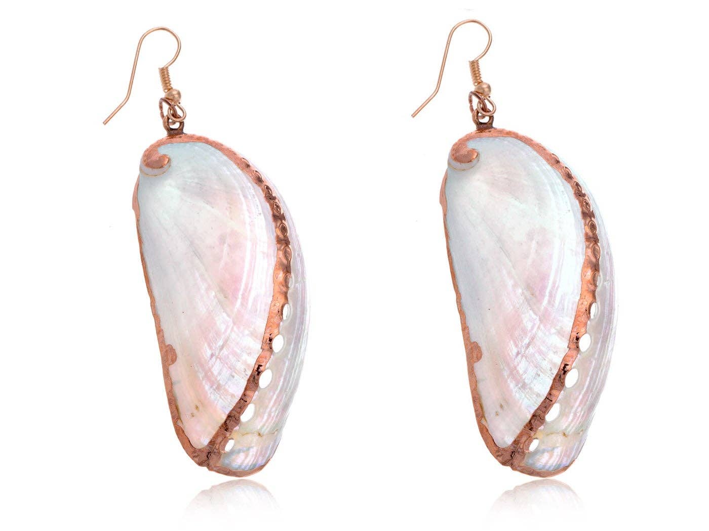 Seashell Half Shells Ocean Inspo Design Drop Earrings