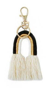 Black & Gold Rainbow Keychain