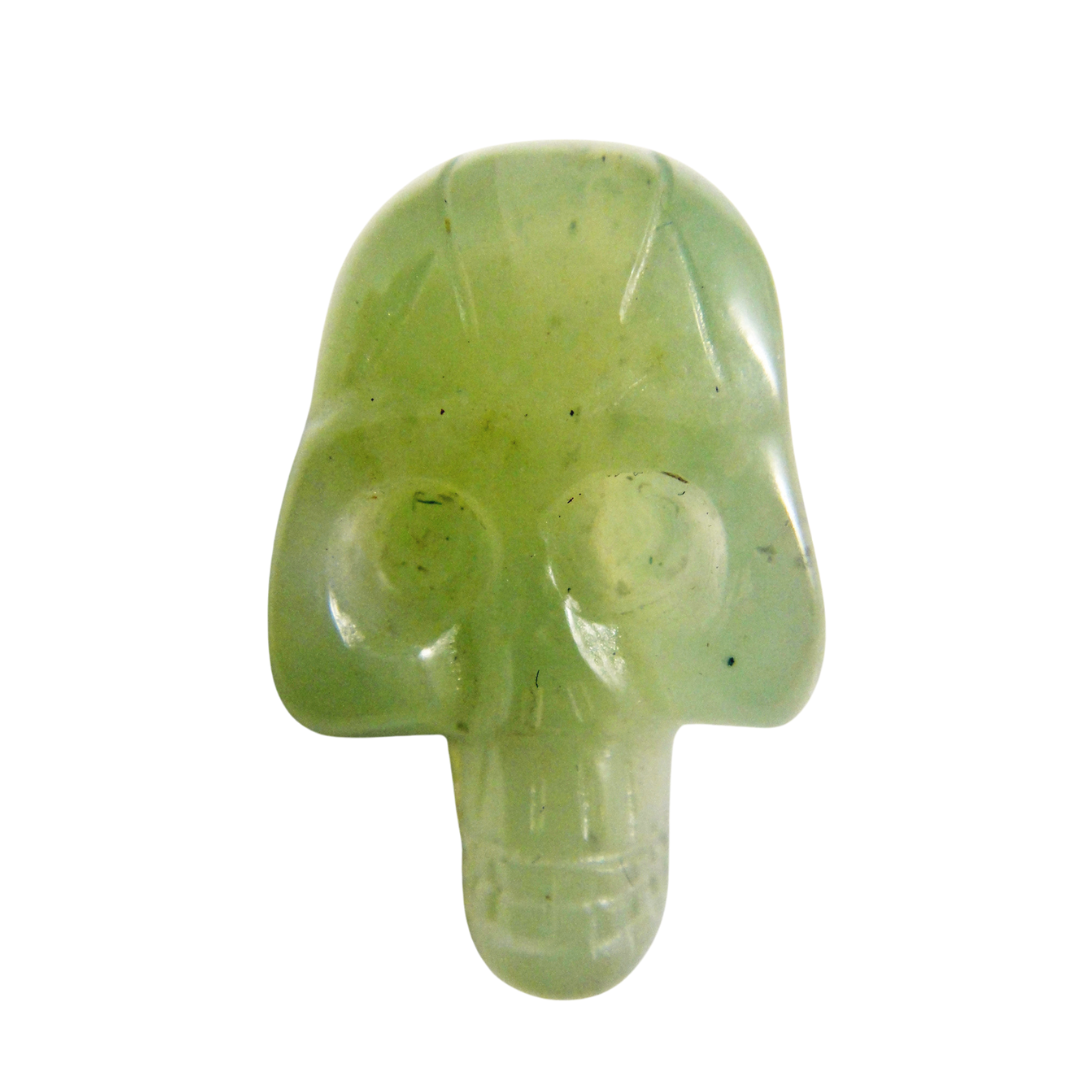 Carved Jade Skull Bead