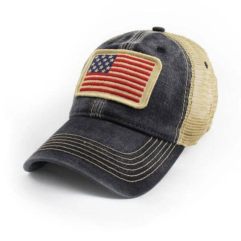 1812 USA Flag Patch Trucker Hat