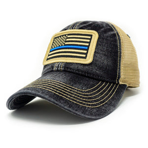 Thin Blue Line Flag Trucker Hat