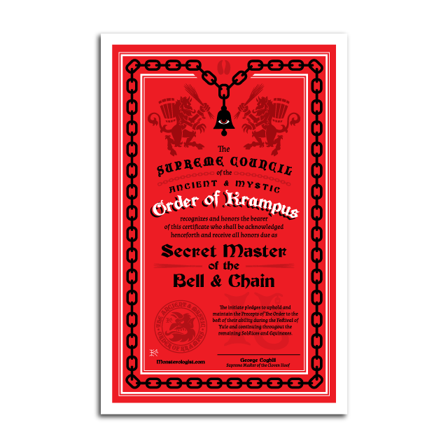 Order Of Krampus Initiation Certificate
