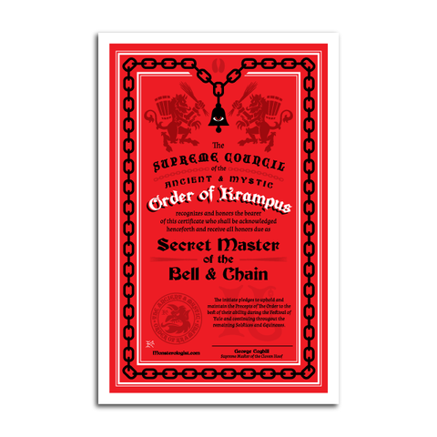 Order Of Krampus Initiation Certificate