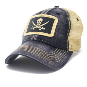 Calico Jack Skull and Swords Pirate Flag Trucker Hat