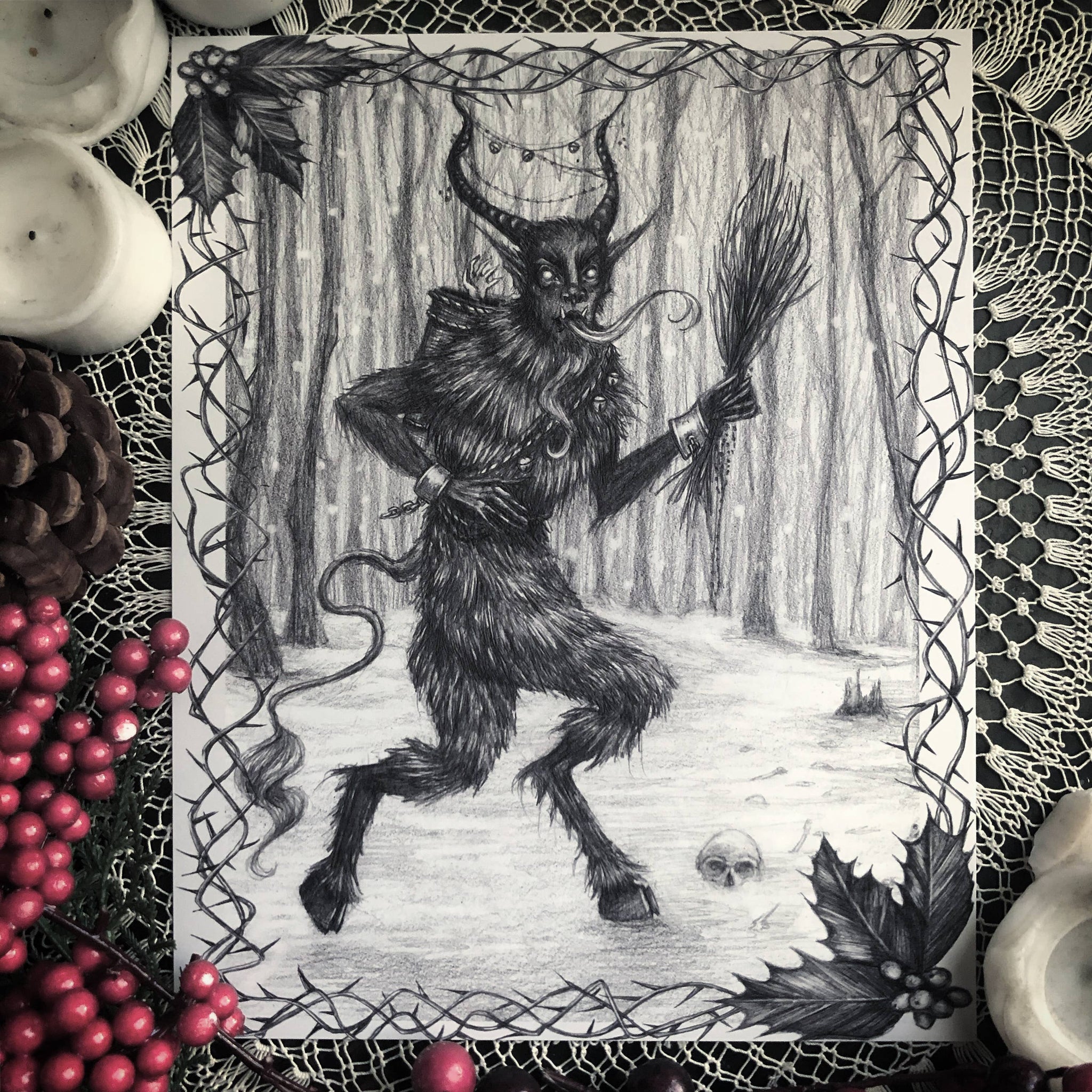Krampus Fine Art Print - Dark Holiday Folklore - Christmas