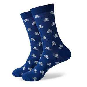 Blue Skull & Crossbones Socks