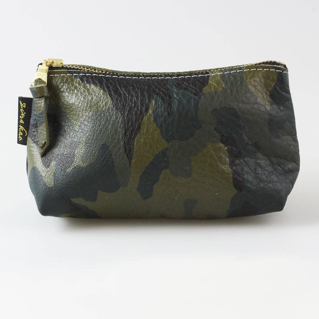 The Camo Smaller Makeup Clutch: 2 sizes! Bardot & Turner