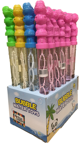 Dinosaur Bubble Wands Display Set, x24 Wands in 4 Colors