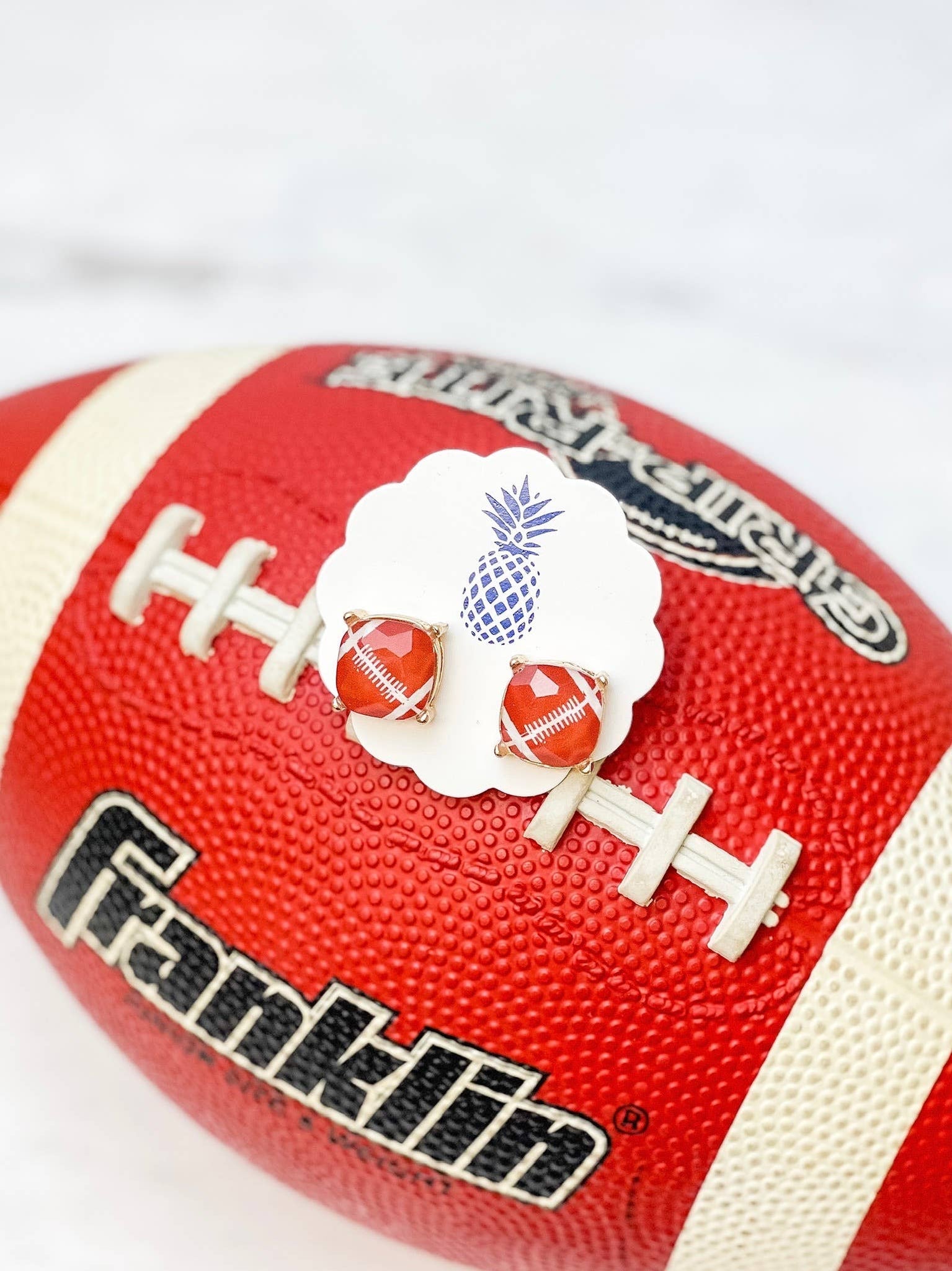 Printed Sports Stud Earrings