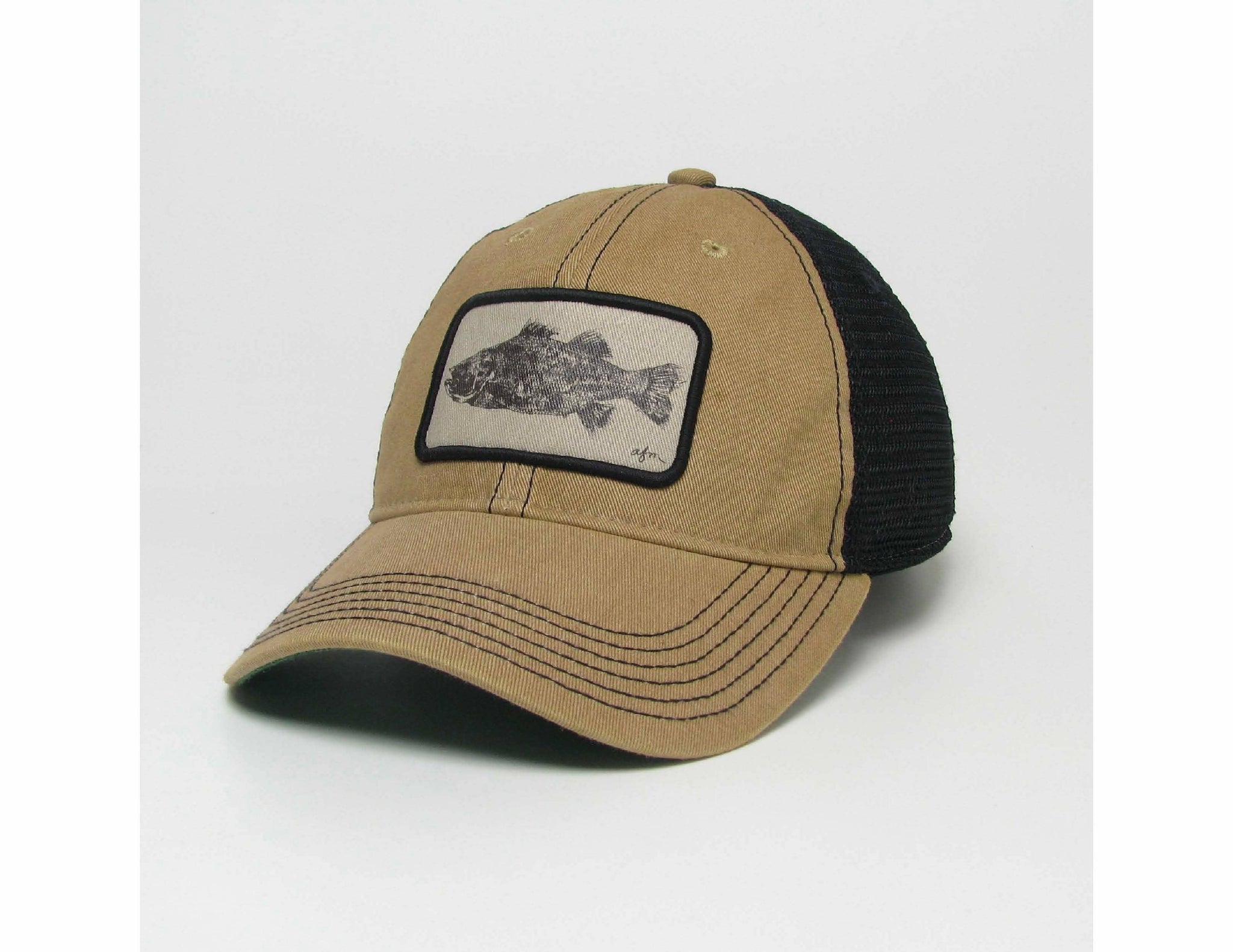 B&W Striped Bass Old Favorite SB Trucker Khaki/Black