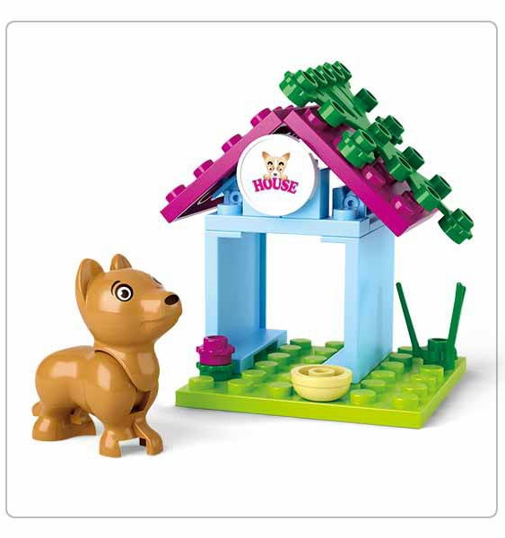 Girls Dream Dog House Building Brick Kit (19 Pcs)