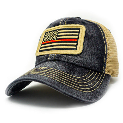 Thin Red Line Flag Trucker Hat