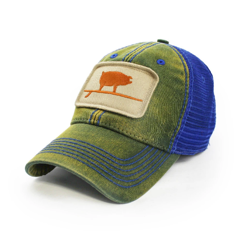 Everyday Wave Hog Trucker Hat, Ocean Green