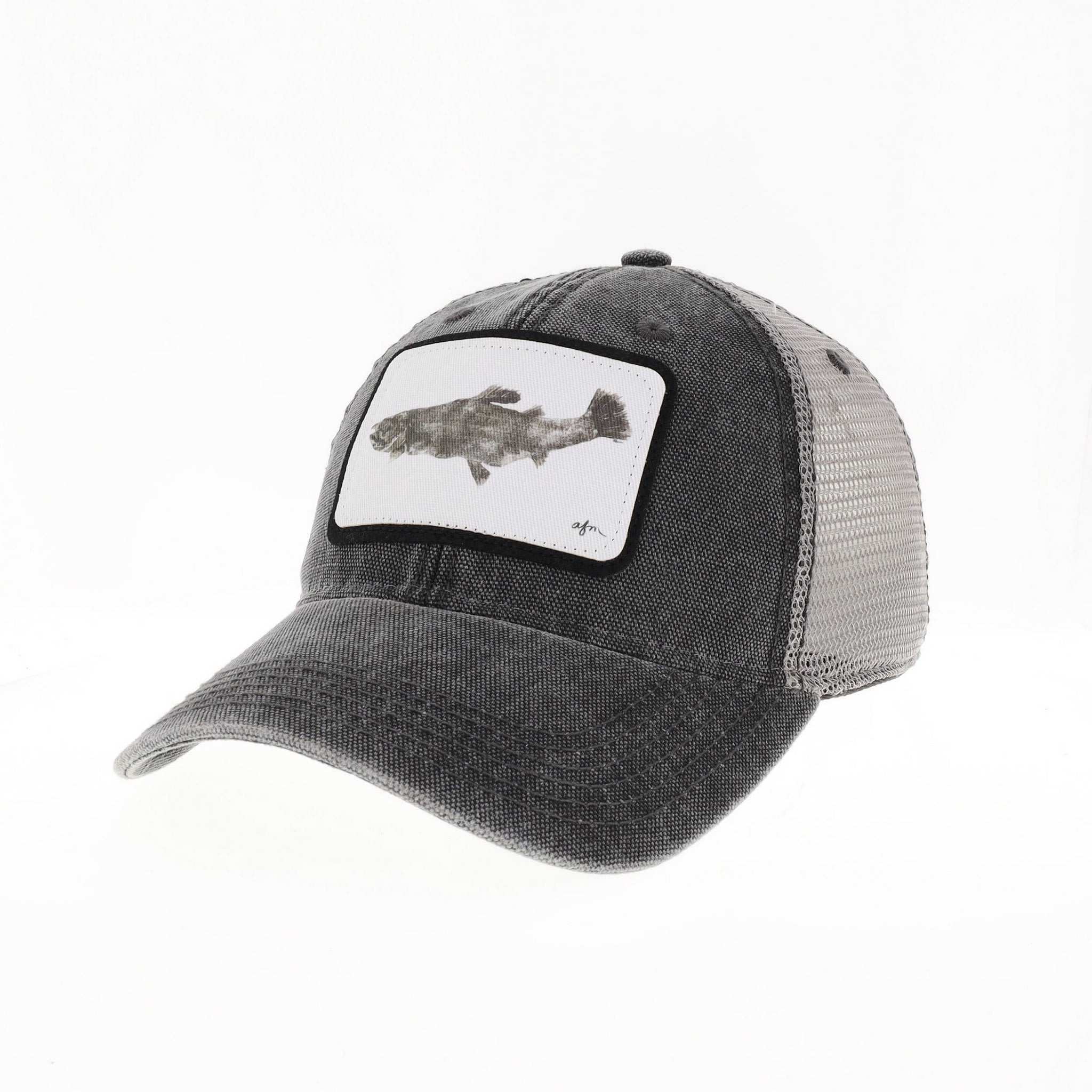 Trout Gyotaku Dashboard SB Trucker Black/Grey