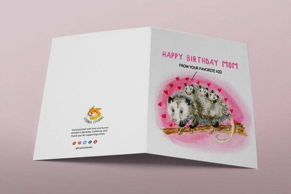 Possum Mom Birthday - Funny Birthday Card