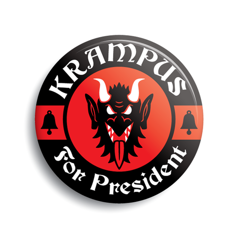 Krampus For President Campaign Button