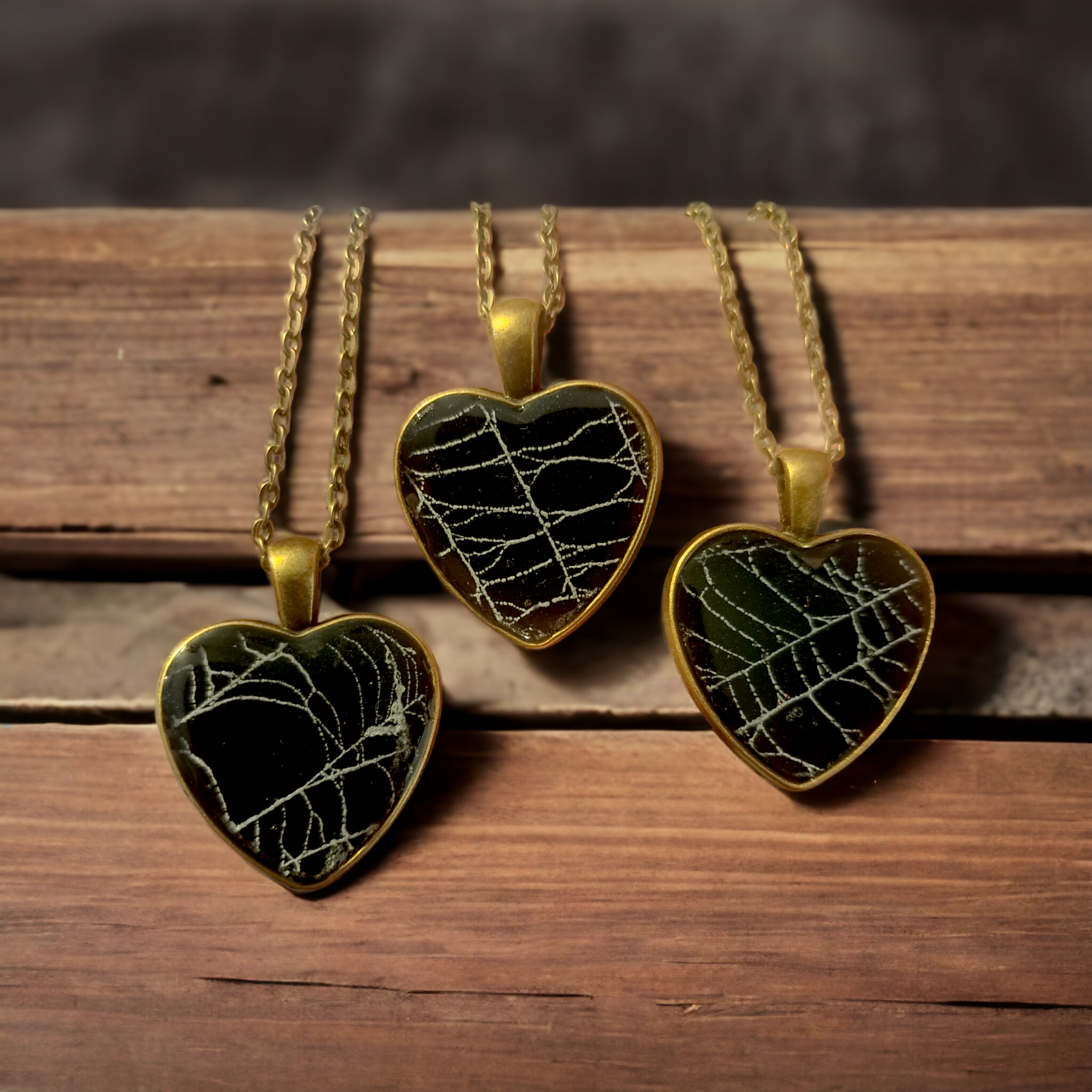 Spiderweb Hearts (Necklace)