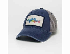 Color Striped Bass Dashboard SB Trucker Navy/Grey