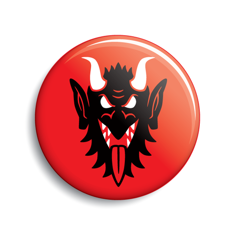 Krampus Face Button