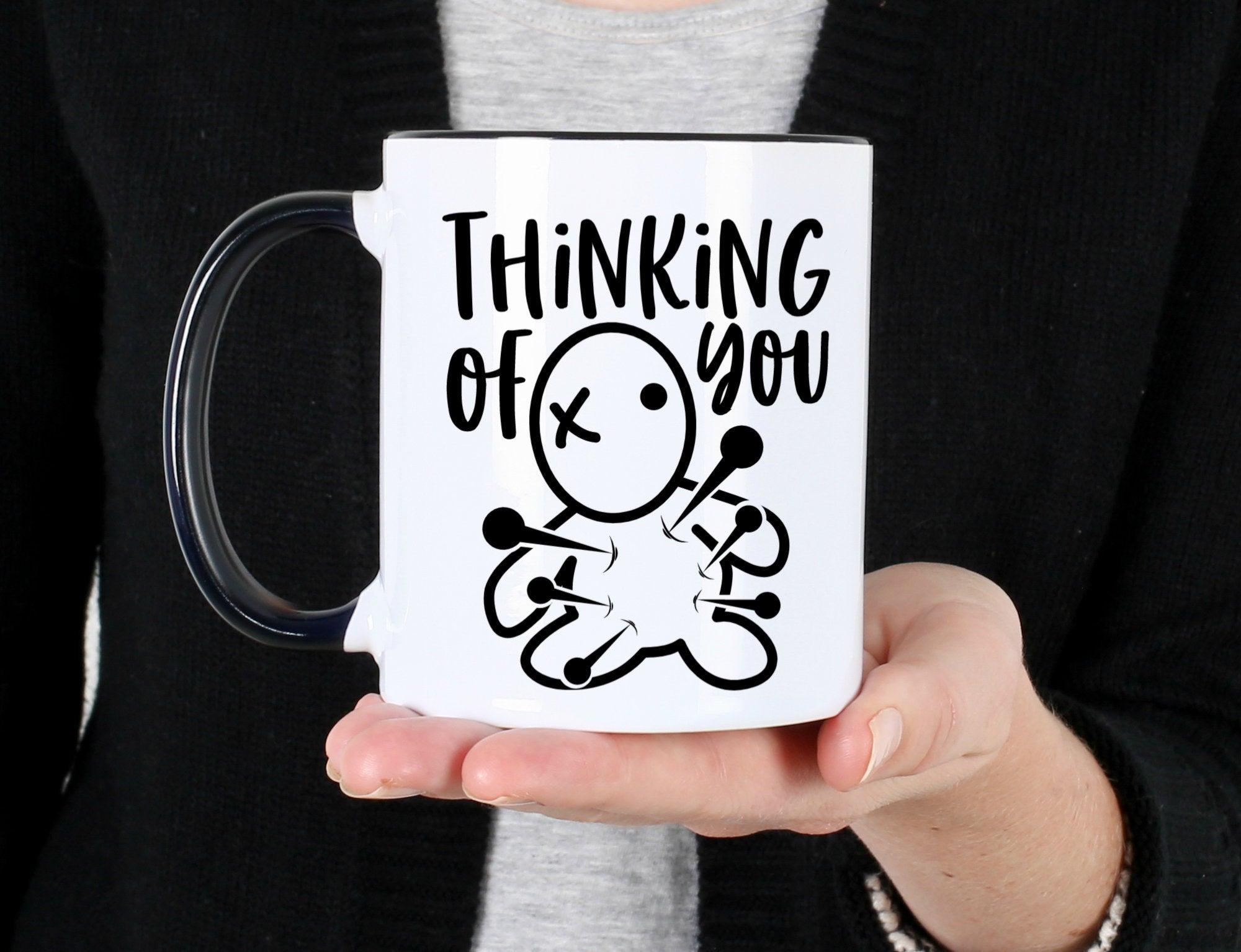 Thinking of You Mug, Funny Mugs, Novelty Mug, Voodoo Mug, Gift for Him, Ex Husband Gift, Sarcastic Mug, Miss You Gift, Scary Mug, Joke Mug