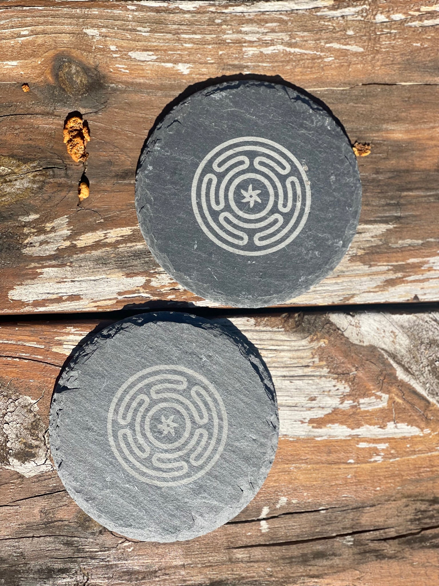 Stropholos of Hecate Engraved Slate Coaster + Altar Tile