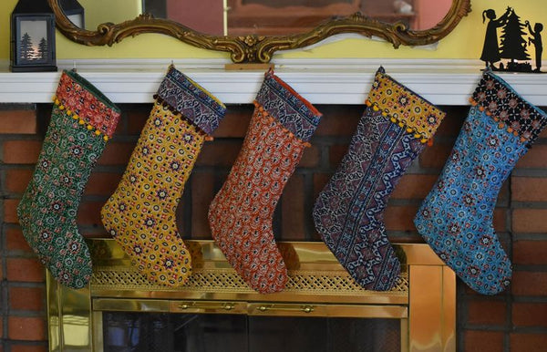 Kantha Stitched Stockings