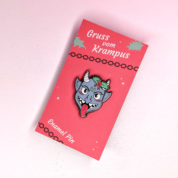 Cute Krampus Enamel Pin