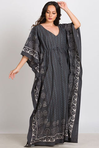 Steel Grey Spiral Caftan