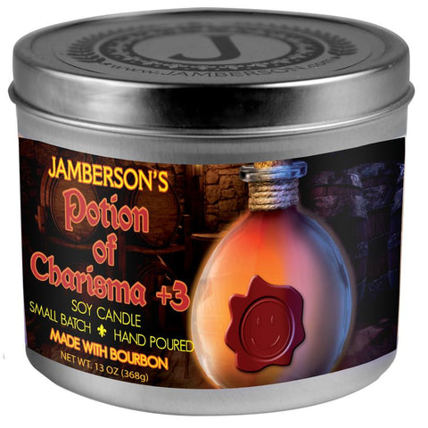 Potion of Charisma +3 Bourbon Geek Soy Candle 13 oz