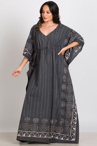 Steel Grey Spiral Caftan