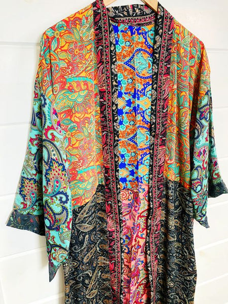 Patchwork Silk Kimono Robe