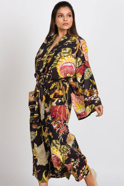 Black Kimono Robe