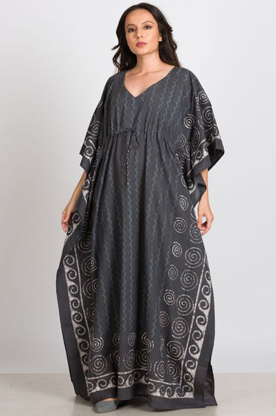 Steel Grey Spiral Caftan