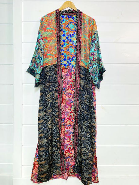 Patchwork Silk Kimono Robe