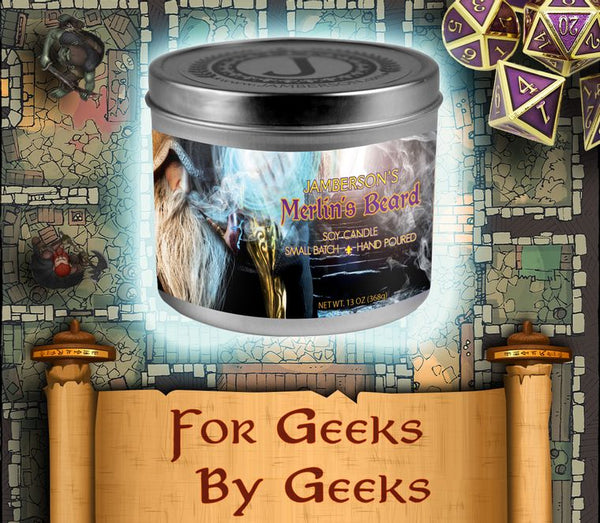Merlin's Beard Pipe Tobacco Geek Soy Candle 13 oz