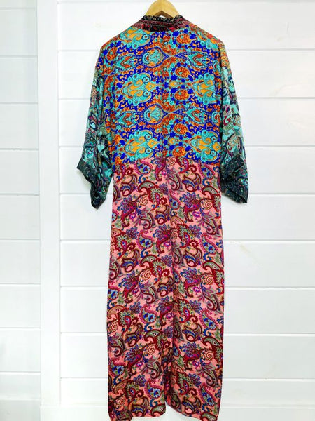 Patchwork Silk Kimono Robe