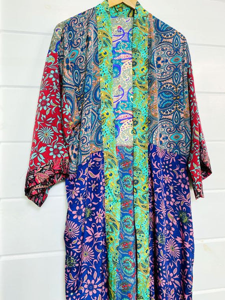 Patchwork Silk Kimono Robe